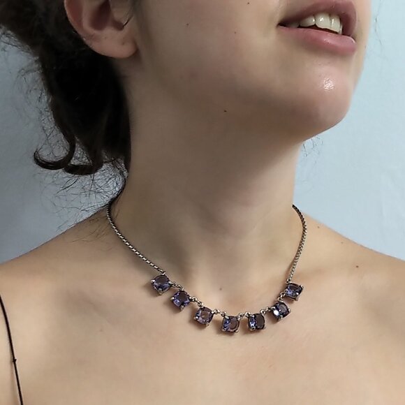 Vintage 2001 Swarovski Lilac Statement Necklace - Picture 3 of 8